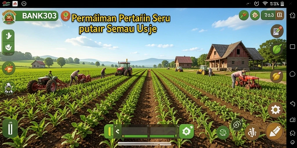 Tampilkan gameplay menarik dari BANK303 dengan aktivitas bertani.
