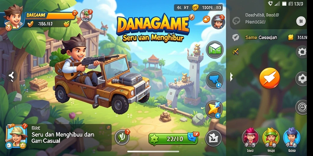Tampilan gameplay seru dan penuh warna dari DANAGAME.