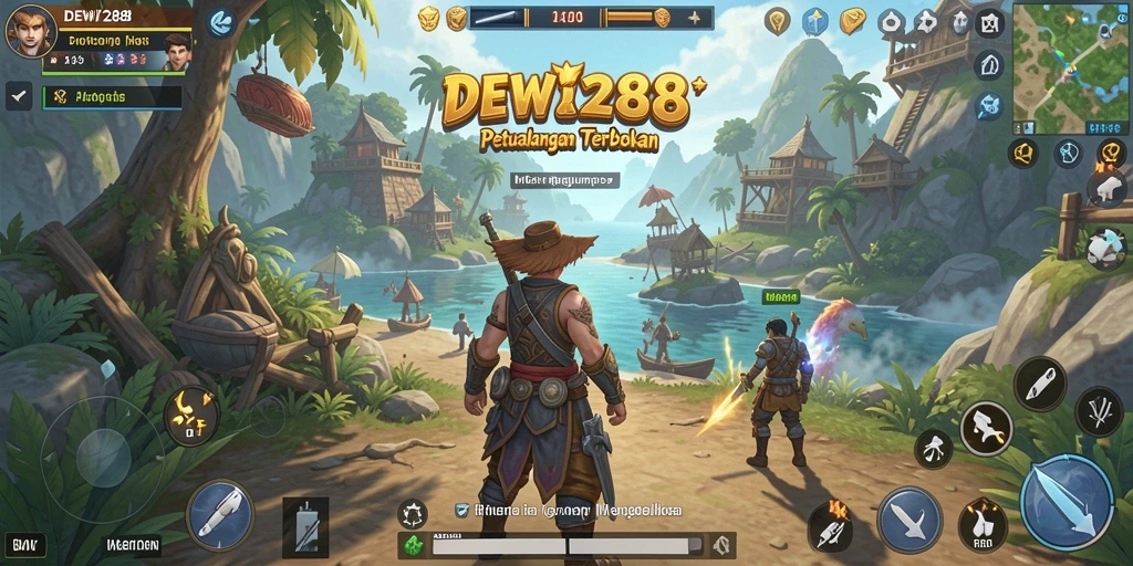 Screenshot gameplay DEWI288 menampilkan dunia Open World yang menakjubkan.
