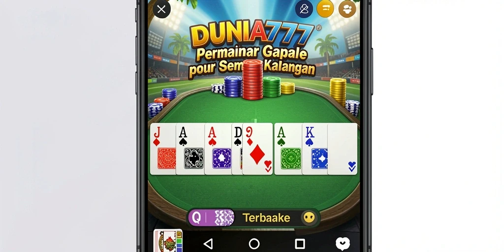 Tampilan grafis menawan dari gameplay Gaple di DUNIA777.