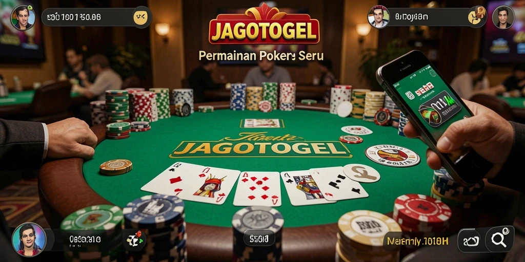 Screenshot JAGOTOGEL menampilkan gameplay seru Poker online.