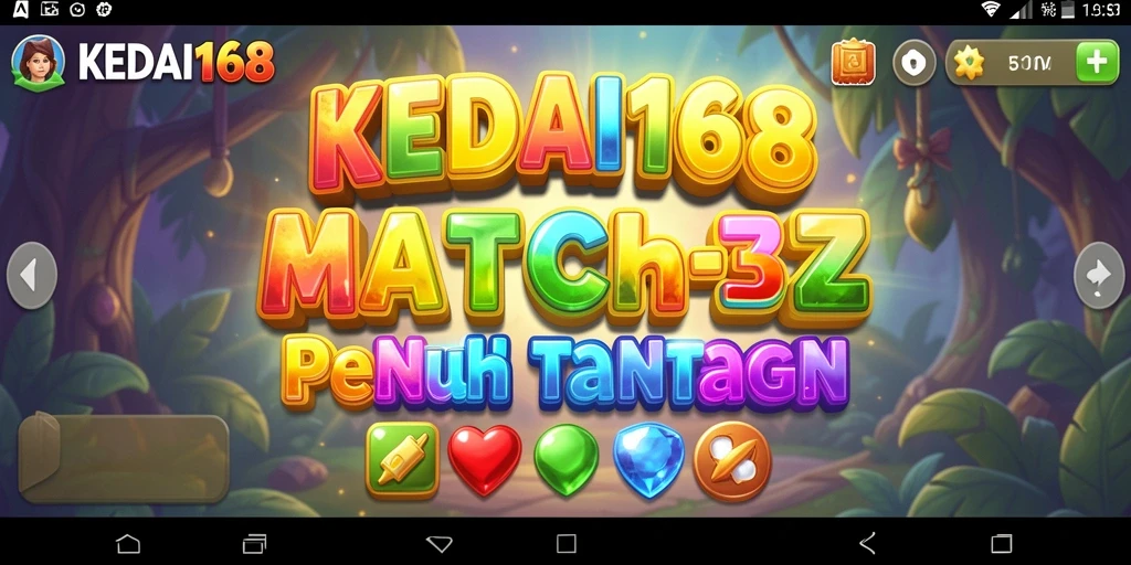Tampilan gameplay seru dari KEDAI168 dalam aksi Match-3.