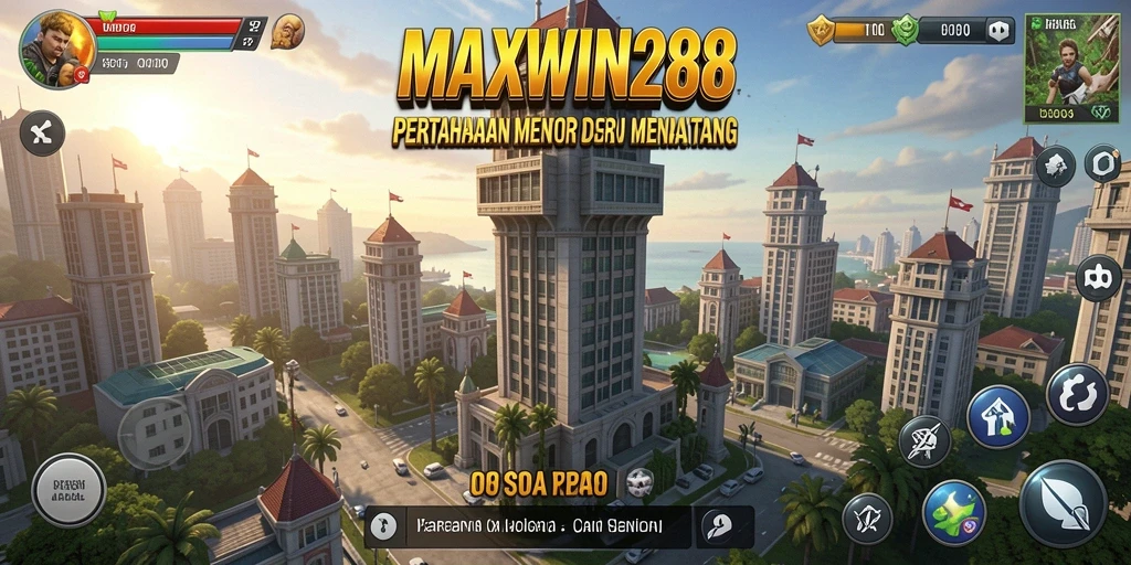 Tampilan gameplay menarik dari MAXWIN288 dengan strategi pertahanan menara.