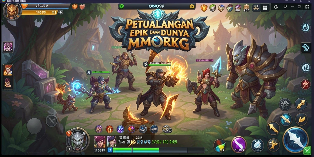 Screenshot gameplay OVO99 yang menampilkan aksi pertarungan seru.