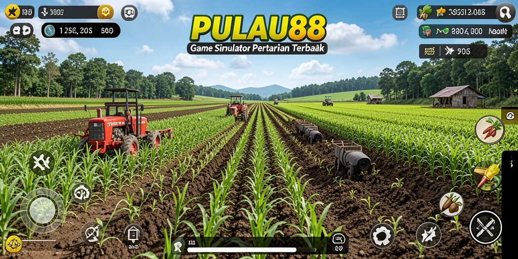 Screenshot gameplay PULAU88 menunjukkan aktivitas bertani yang menyenangkan.
