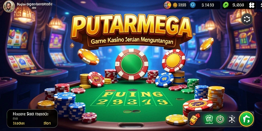 Tampilan gameplay seru di PUTARMEGA dengan berbagai pilihan kasino.