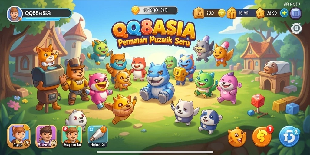Tangkapan layar utama QQ88ASIA menampilkan gameplay seru dari puzzle yang menantang.