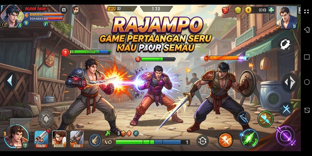 Tampilan aksi seru dari pertarungan dalam RAJAMPO.