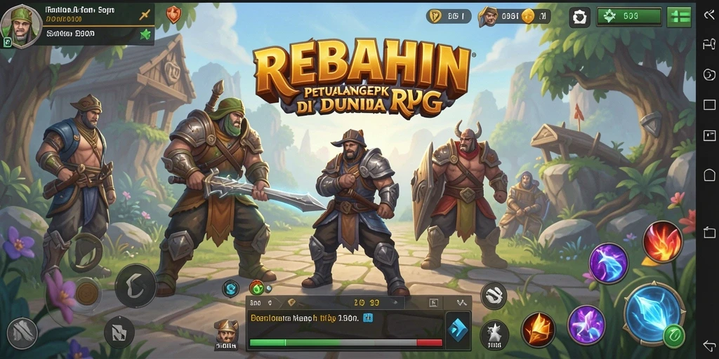 Gameplay seru dengan pertarungan RPG yang dinamis.