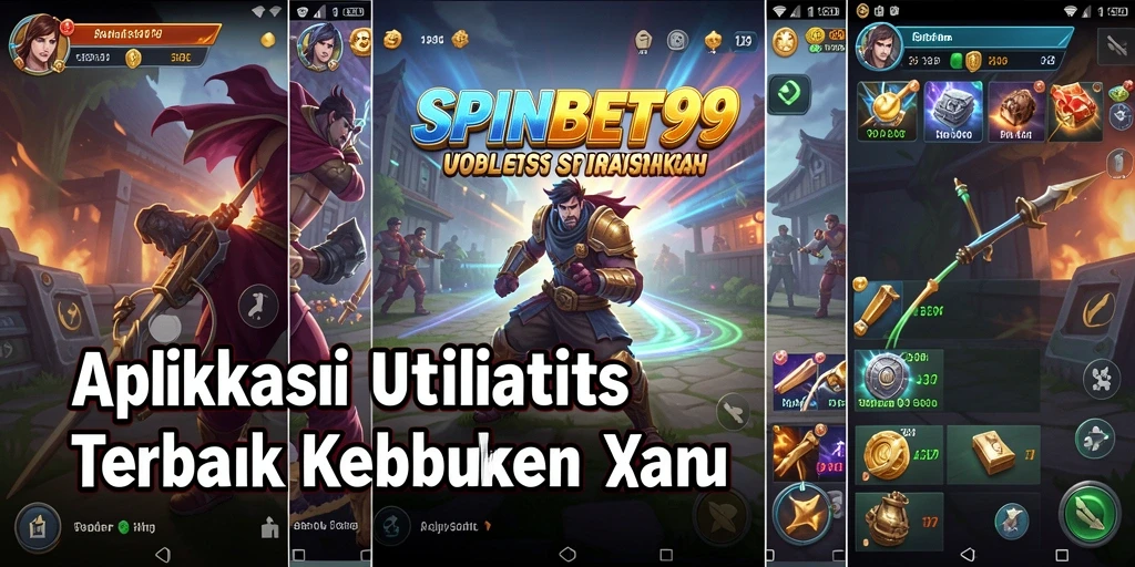 Tampilan antarmuka aplikasi SPINBET99 yang modern dan intuitif.