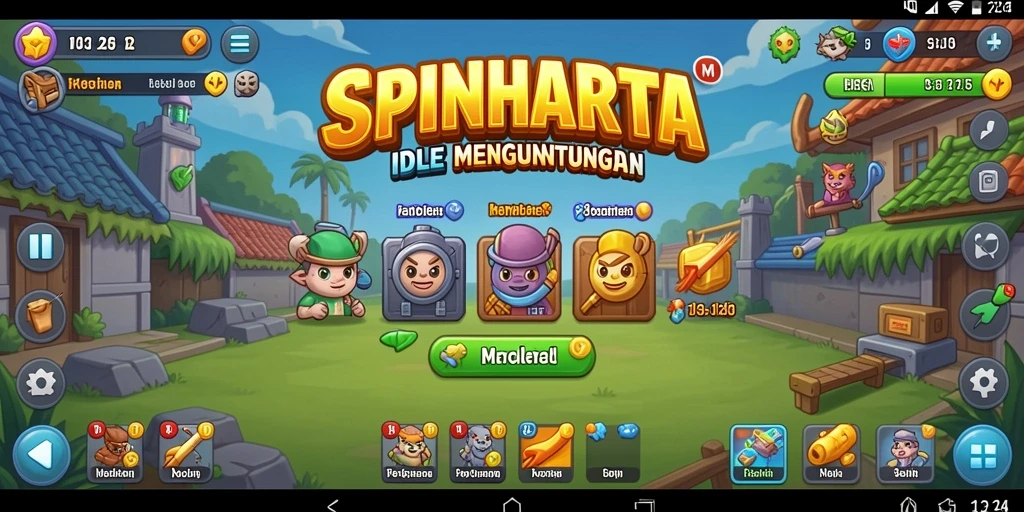 Tangkapan layar dari gameplay SPINHARTA yang menarik dan interaktif.