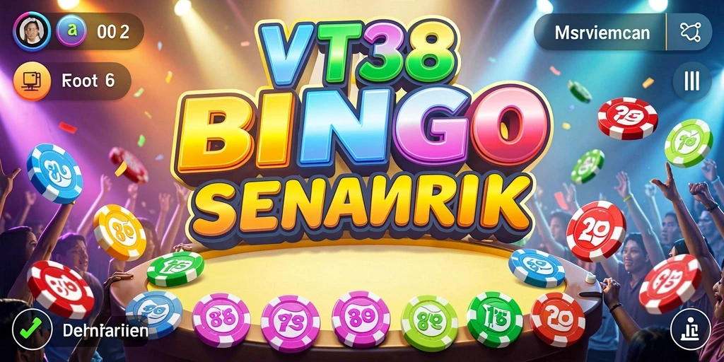 Tangkapan layar VT38 menampilkan permainan Bingo yang penuh warna dan interaktif.