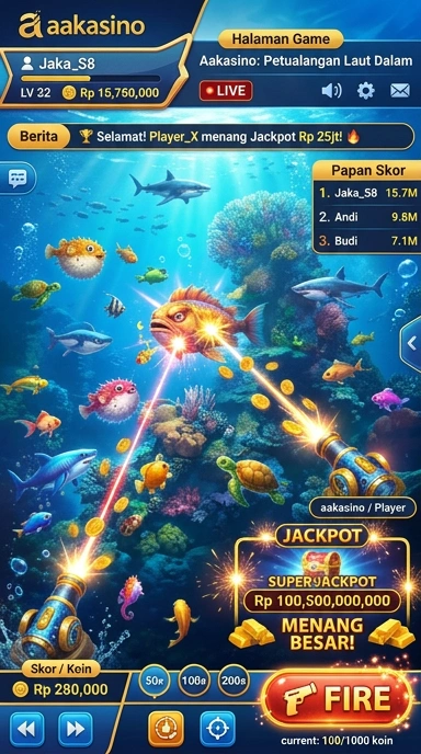 Tampilan utama aakasino dengan daftar aplikasi lengkap.